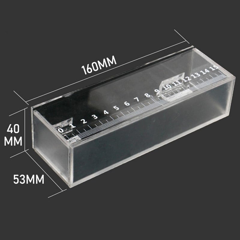 Leefasy Fish Viewing Box,Acrylic Fish Breeding Box,Fishing Photo Tank,Hatching Boxes, Clear Micro Landscape Fish Tank with Scale - Image 3
